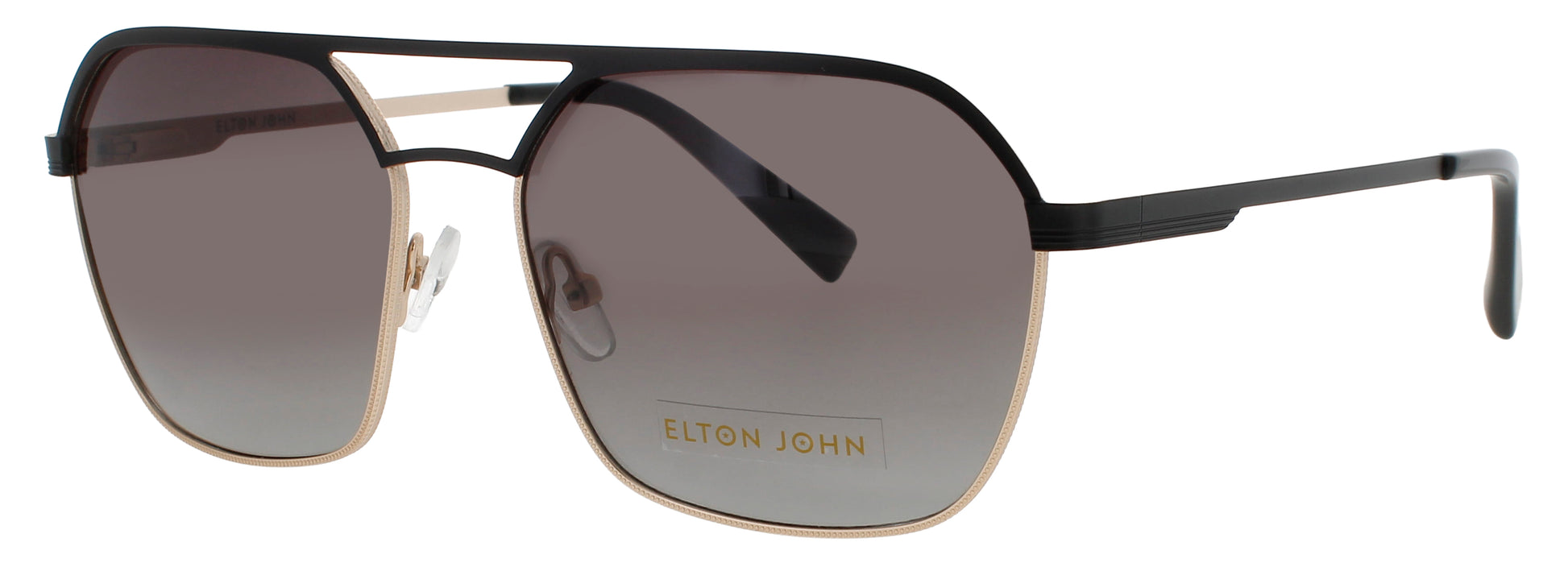 ELTON JOHN RED CARPET Frame BLACK GOLD Lens GREY GRADIENT
