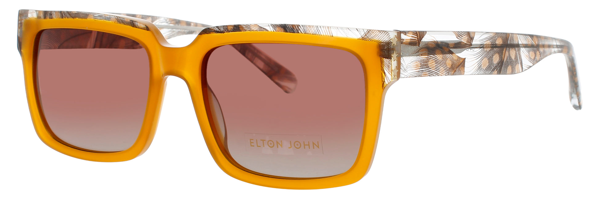 ELTON JOHN HONKYCAT Frame TOBACCO FEATHER Lens BROWN GRADIENT
