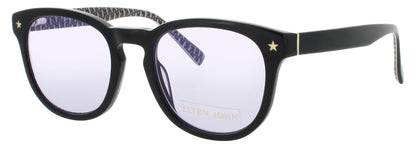 ELTON JOHN SONATA Frame BLACK LOGO Lens POLARIZED PURPLE
