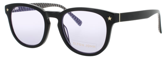 ELTON JOHN SONATA Frame BLACK LOGO Lens POLARIZED PURPLE