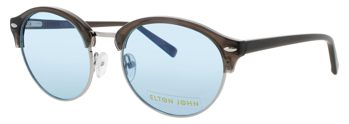 ELTON JOHN WOODSTOCK Frame CRYSTAL BLACK Lens BLUE TINT