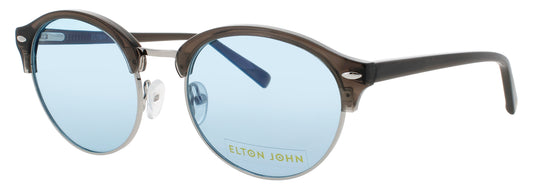 ELTON JOHN WOODSTOCK Frame CRYSTAL BLACK Lens BLUE TINT