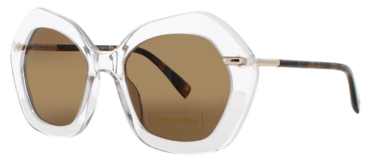 ELTON JOHN A LIST 5 Frame CRYSTAL Lens BROWN TINT