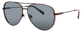 ELTON JOHN ANIMAL INSTINT Frame BURGUNDY Lens GREY POLARIZED