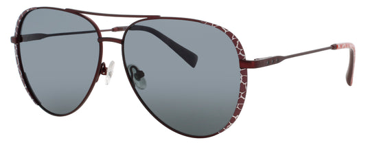 ELTON JOHN ANIMAL INSTINT Frame BURGUNDY Lens GREY POLARIZED