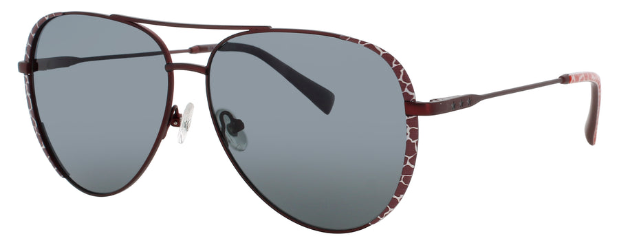 ELTON JOHN ANIMAL INSTINT Frame BURGUNDY Lens GREY POLARIZED