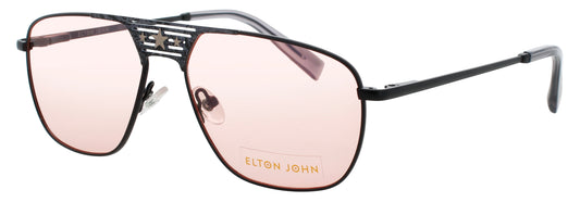 ELTON JOHN CONCORDE Frame MATTE BLACK Lens ROSE POLARIZED
