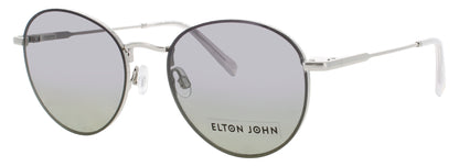 ELTON JOHN GALAXY Frame SILVER BULLET Lens POLARIZED PURPLE TO GREEN GRADIENT