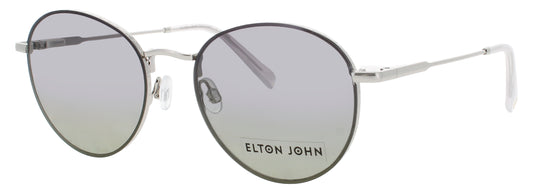 ELTON JOHN GALAXY Frame SILVER BULLET Lens POLARIZED PURPLE TO GREEN GRADIENT