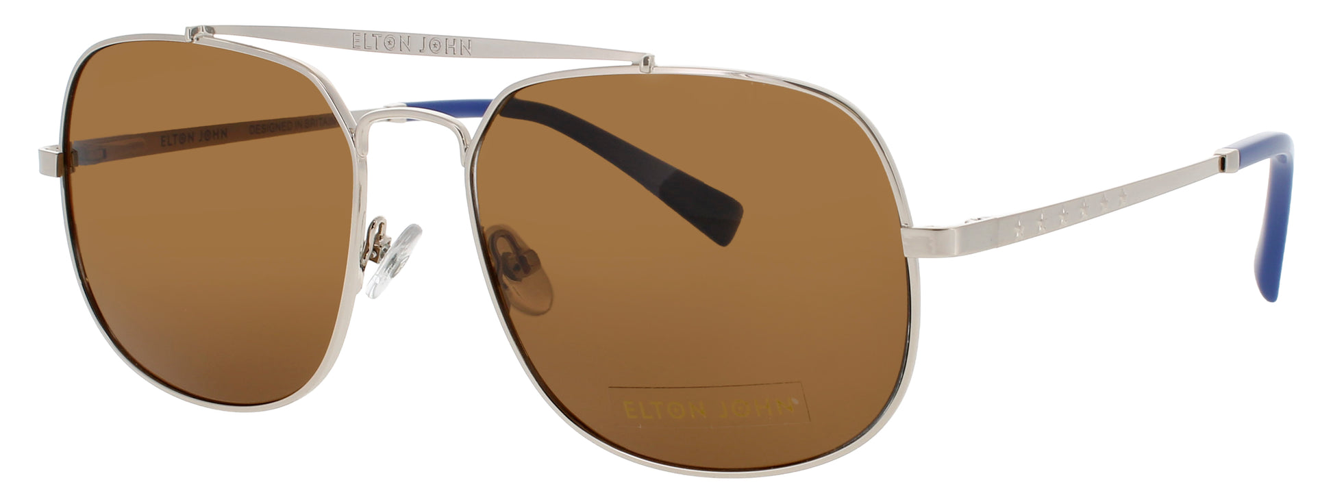 ELTON JOHN LEMANS Frame SHINY GOLD Lens BROWN TINT