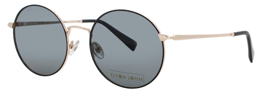 ELTON JOHN MALIBU Frame BLACK GOLD Lens SMOKE
