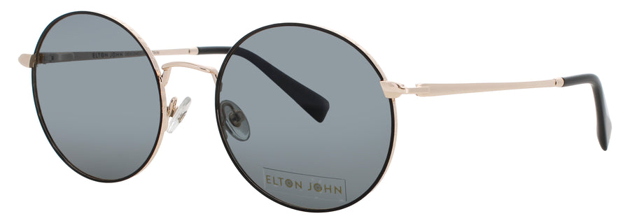 ELTON JOHN MALIBU Frame BLACK GOLD Lens SMOKE