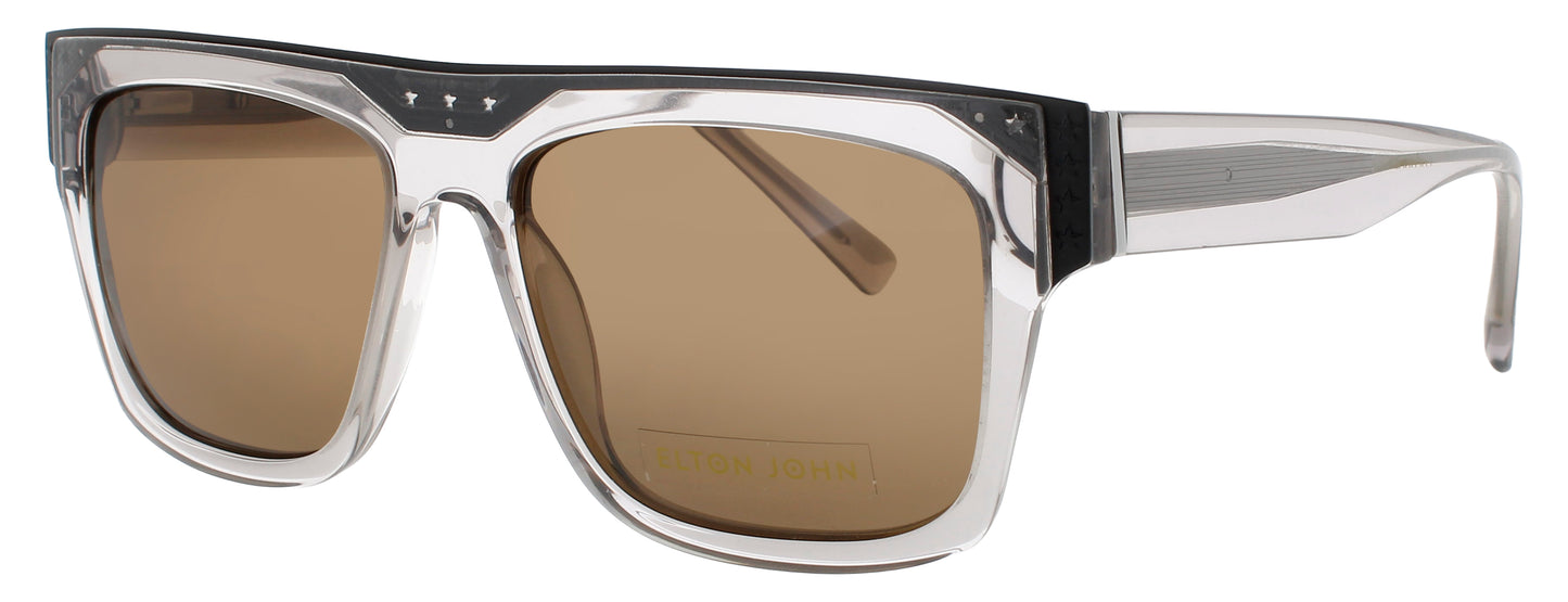 ELTON JOHN PAPARAZZI Frame CRYSTAL BLACK Lens POLARIZED BROWN