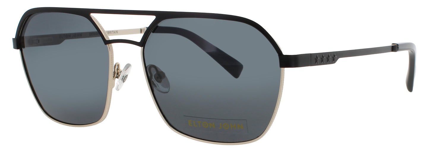 ELTON JOHN SHADE 2 Frame BLACK GOLD Lens GREY GRADIENT