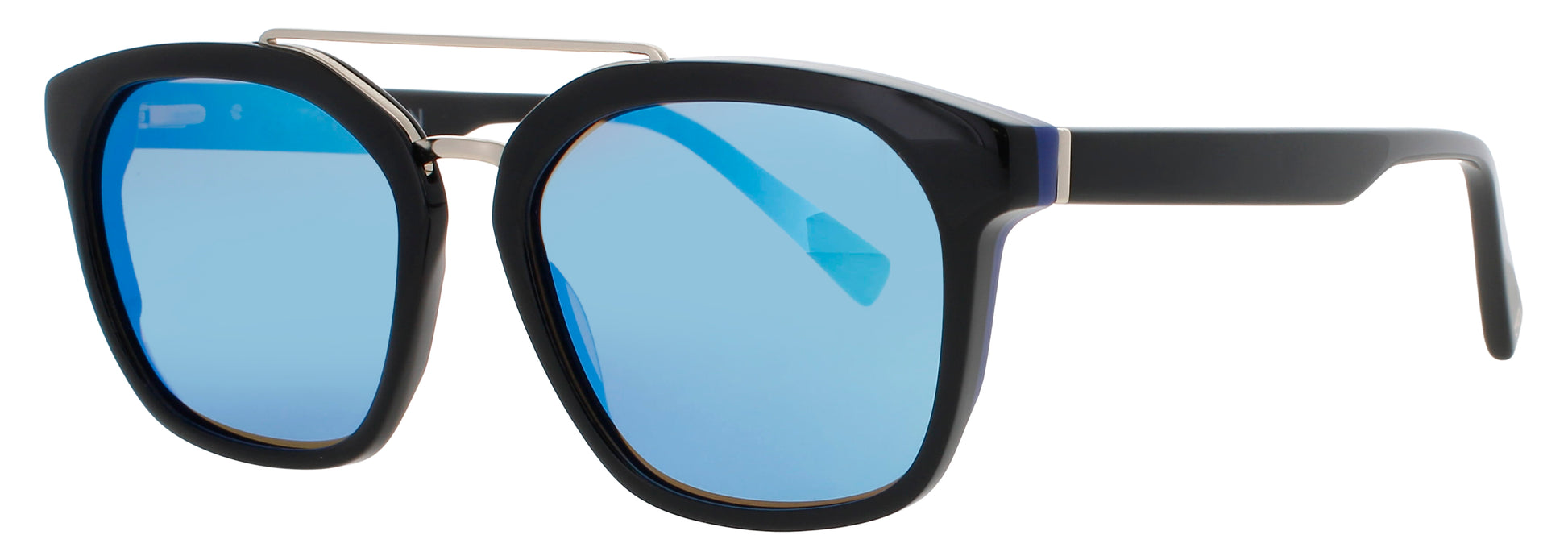 ELTON JOHN ROCKER 2 Frame BLACK Lens BLUE MIRROR