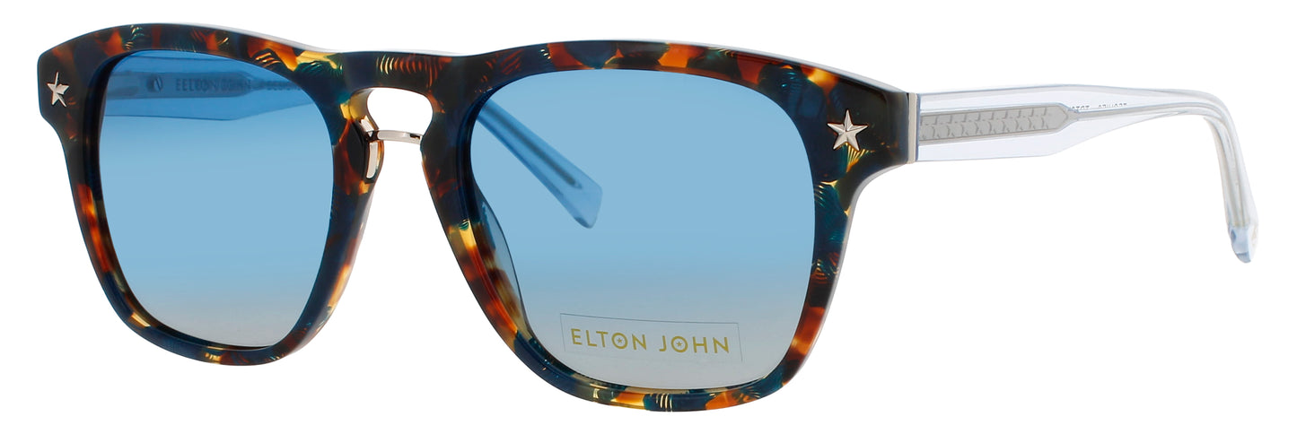 ELTON JOHN TECHIE 2 Frame DARK TORTOISE / CLEAR Lens ORANGE MIRROR