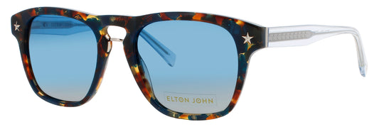 ELTON JOHN TECHIE 2 Frame DARK TORTOISE / CLEAR Lens ORANGE MIRROR