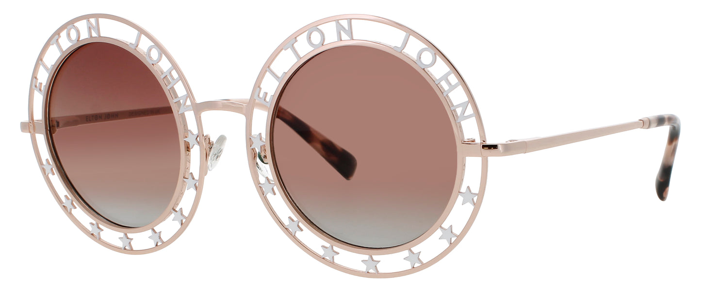 ELTON JOHN WALK OF FAME 4 Frame ROSE GOLD Lens PINK TINT