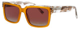 ELTON JOHN HONKY CAT Frame AMBER FEATHER Lens GRADIENT BROWN POLARIZED