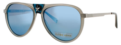 ELTON JOHN CAPTAINFA 3 Frame GREY / GOLD Lens ORANGE MIRROR