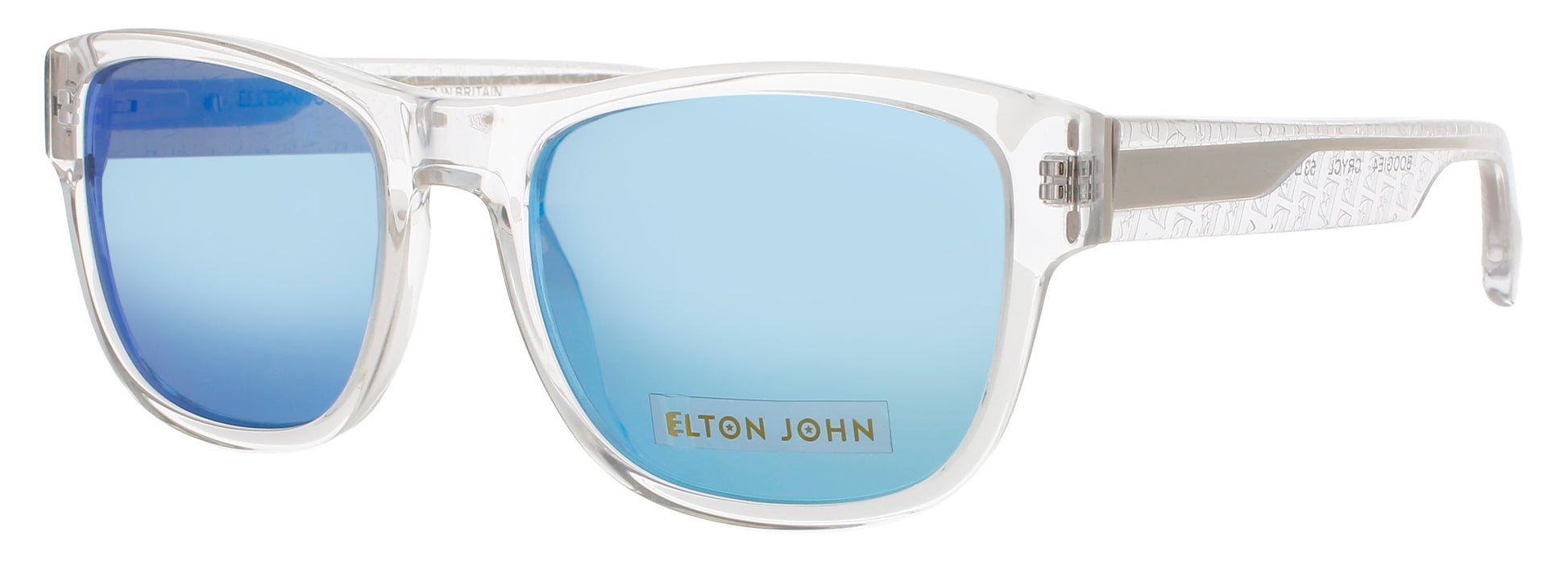 ELTON JOHN BOOGIE 4 Frame CRYSTAL Lens LIGHT BLUE MIRROR