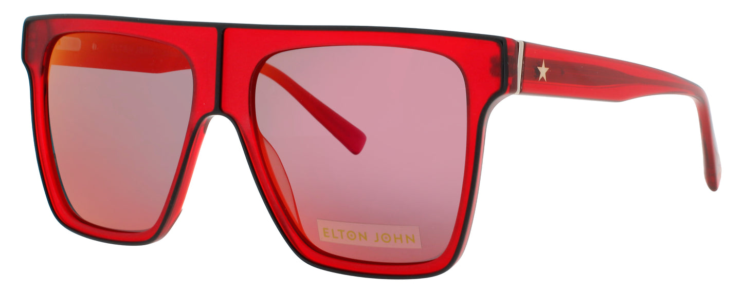 ELTON JOHN GOLIATH Frame MATTE RED Lens POLARIZED GREY / RED MIRROR