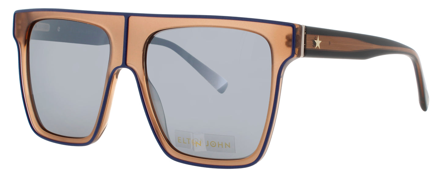 ELTON JOHN GOLIATH Frame MATTE BEIGE Lens POLARIZED GREY / SILVER FLASH