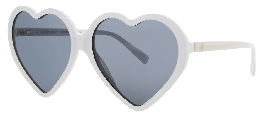 ELTON JOHN DGBYHEART Frame WHITE Lens SMOKE