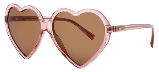 ELTON JOHN DGBYHEART Frame GLITTER PINK Lens BROWN TINT