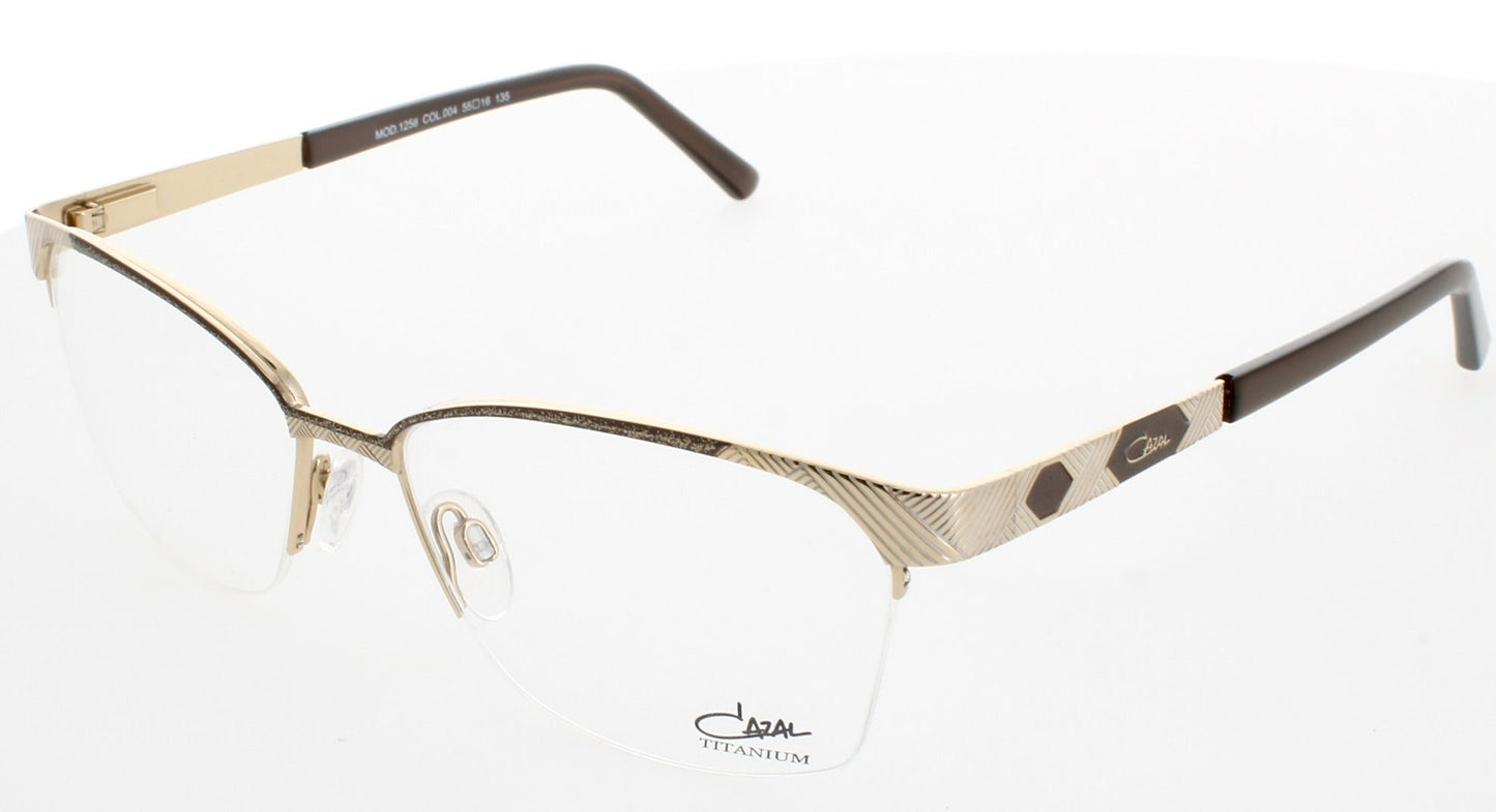 CAZAL 1258-C002-55 Frame SALMON GOLD Lens DEMO