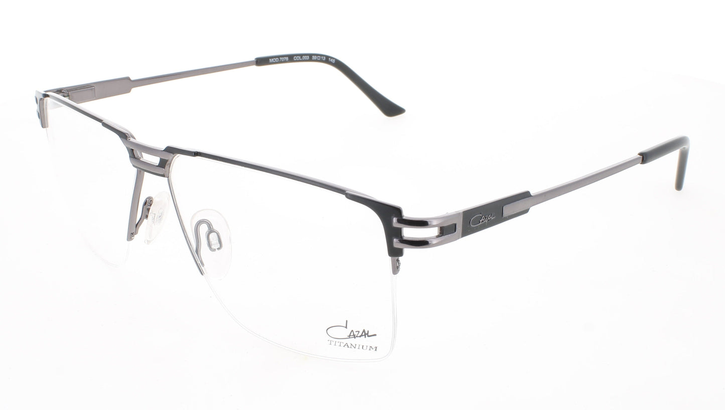 CAZAL CURRENT 7076-C003 Frame BLACK STAINLESS STEEL Lens DEMO