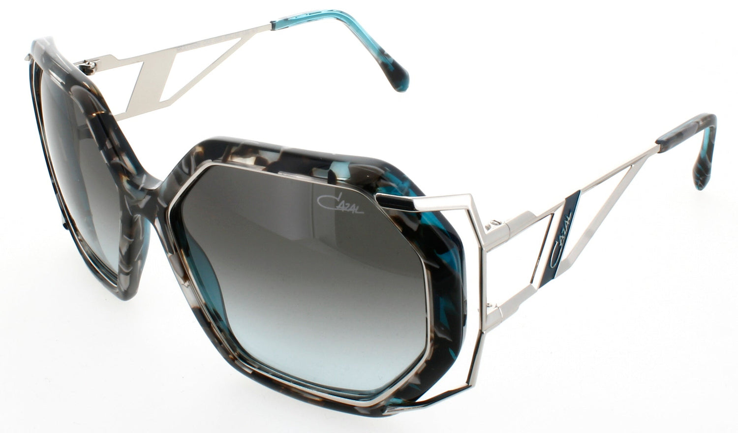 CAZAL 8505 Frame PETROL BLUE-SILVER Lens GREEN GRADIENT