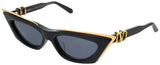 VALENTINO V-GOLDCUT-I Frame BLACK/YELLOW GOLD Lens DARK GREY
