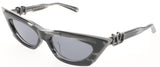 VALENTINO V-GOLDCUT-I Frame BLACK RHODIUM Lens BLACK FLASH MIRROR