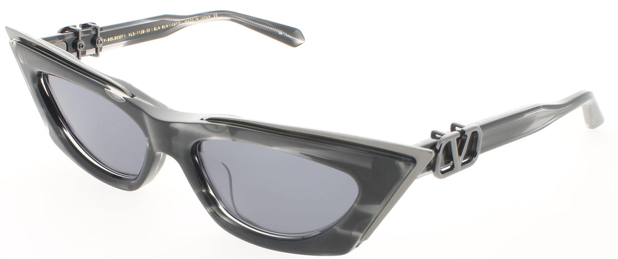 VALENTINO V-GOLDCUT-I Frame BLACK RHODIUM Lens BLACK FLASH MIRROR