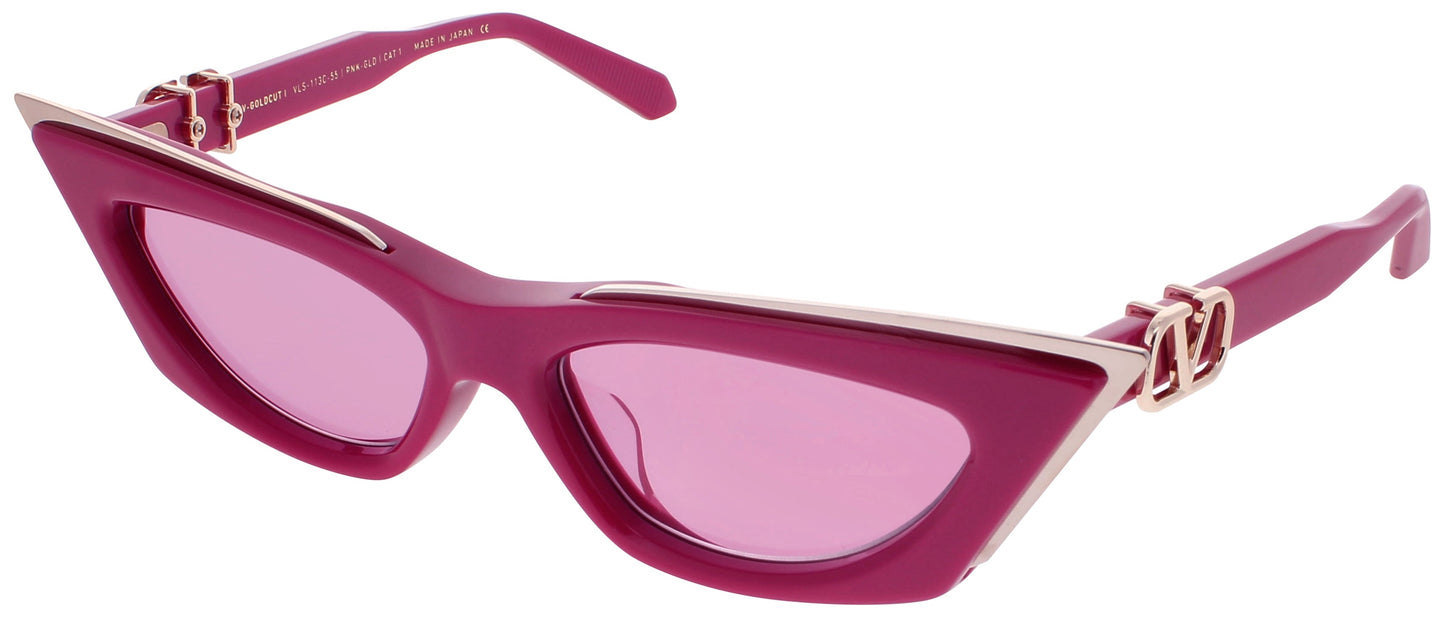 VALENTINO V-GOLDCUT-I Frame PINK/WHITE GOLD Lens PINK