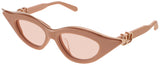 VALENTINO V-GOLDCUT-II Frame BEIGE/WHITE GOLD Lens NUDE