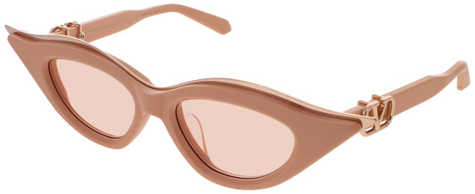 VALENTINO V-GOLDCUT-II Frame BEIGE/WHITE GOLD Lens NUDE