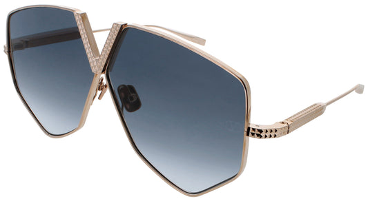 VALENTINO V-HEXAGON Frame WHITE GOLD Lens DARK GREY GRADIENT