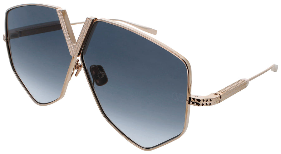 VALENTINO V-HEXAGON Frame WHITE GOLD Lens DARK GREY GRADIENT