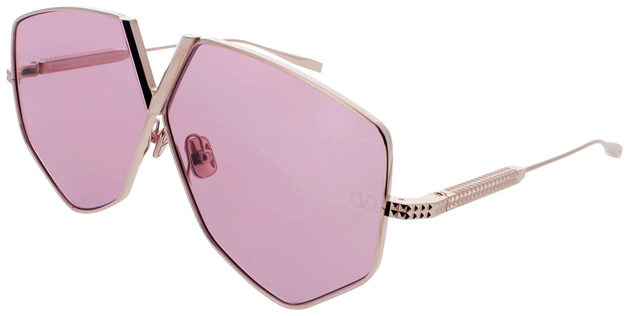 VALENTINO V-HEXAGON Frame WHITE GOLD Lens PINK