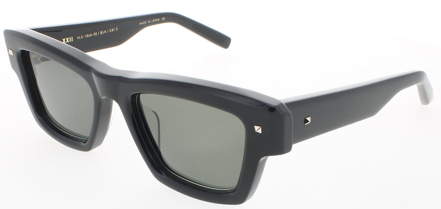 VALENTINO XXII Frame BLACK/WHITE GOLD Lens DARK GREEN