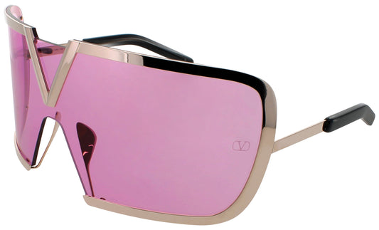 VALENTINO V-ROMASK Frame WHITE GOLD/CRYSTAL BLACK Lens PINK