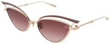 VALENTINO V-GLASSLINER Frame WHITE GOLD/POWDER ENAMEL Lens DARK ROSE GRADIENT
