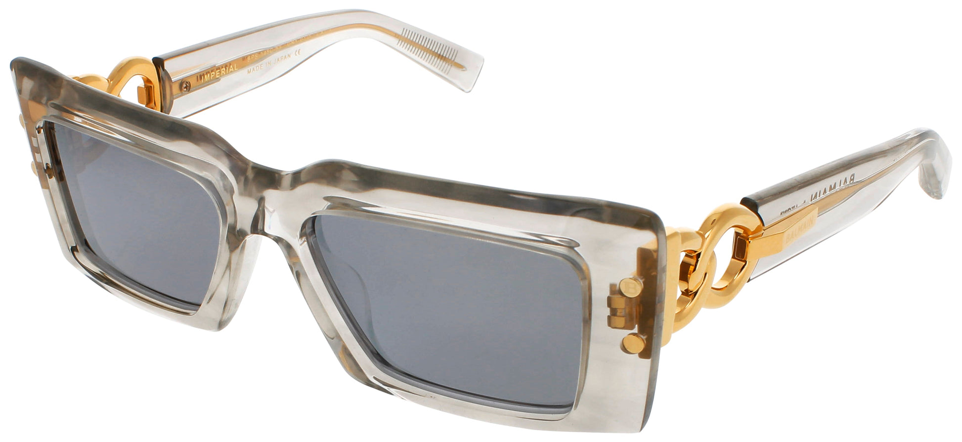 BALMAIN IMPERIAL Frame DARK GREY/GOLD Lens WHITE GOLD FLASH