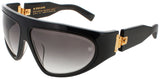 BALMAIN B-ESCAPE Frame BLACK CRYSTAL/GOLD Lens DARK GREY GRADIENT
