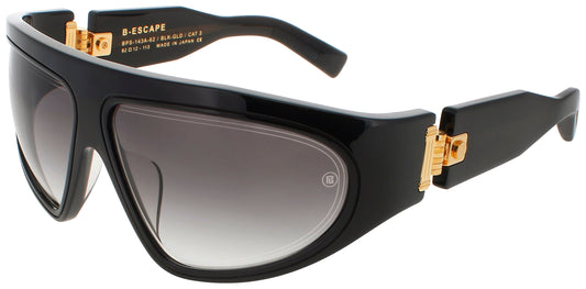 BALMAIN B-ESCAPE Frame BLACK CRYSTAL/GOLD Lens DARK GREY GRADIENT