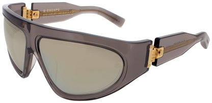 BALMAIN B-ESCAPE Frame CRYSTAL GREY/GOLD Lens WHITE GOLD FLASH MIRROR