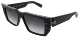 BALMAIN B-VI Frame MATTE BLACK/BLACK RHODIUM Lens DARK GREY
