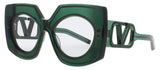 VALENTINO V-SOUL-VLS Frame CRYSTAL GREEN/GOLD Lens GREY